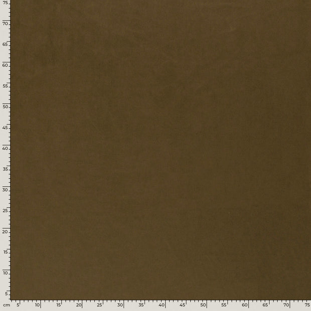 Suede Wildleder-Imitat fabrik Uni Khaki-Grün