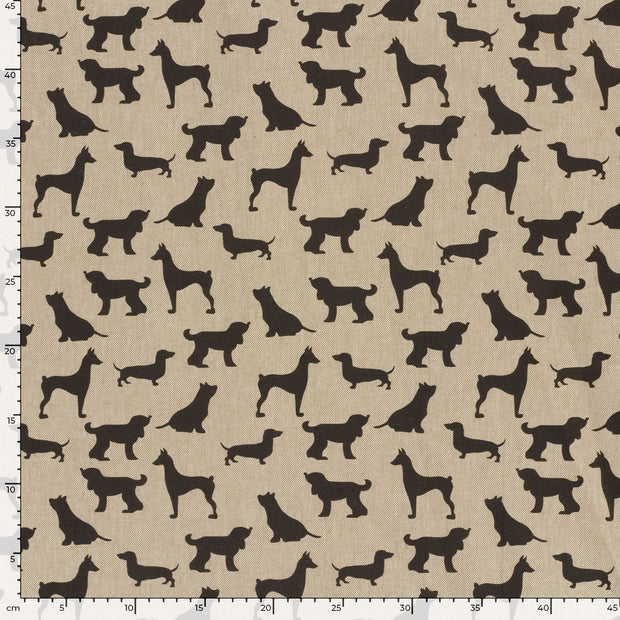 Leinen-Optik fabrik Hunde Schwarz