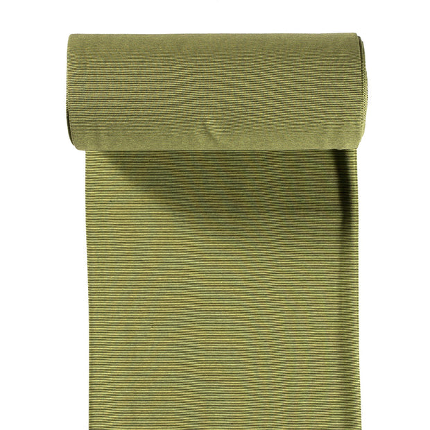 Bord Cote Fil Teint tissu Vert Olive 