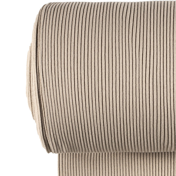 Bord Cote 3x3 rib tissu Unicolore Beige