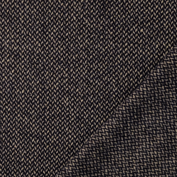 Chiffon en laine tissu Bleu Marine fil teint 