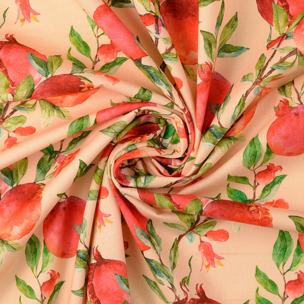 Cretonne tissu Abricot 