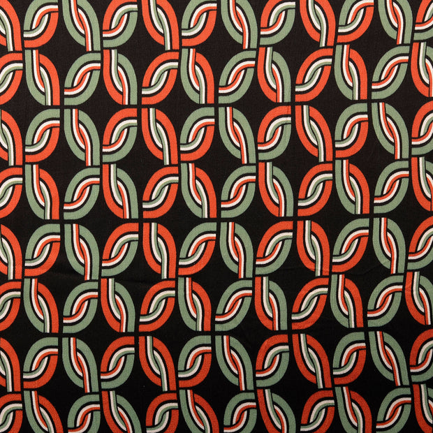 Viscose Satin fabrik Ornamente Mehrfarbig