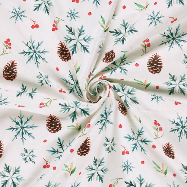 Panama fabric Optical White digital printed 