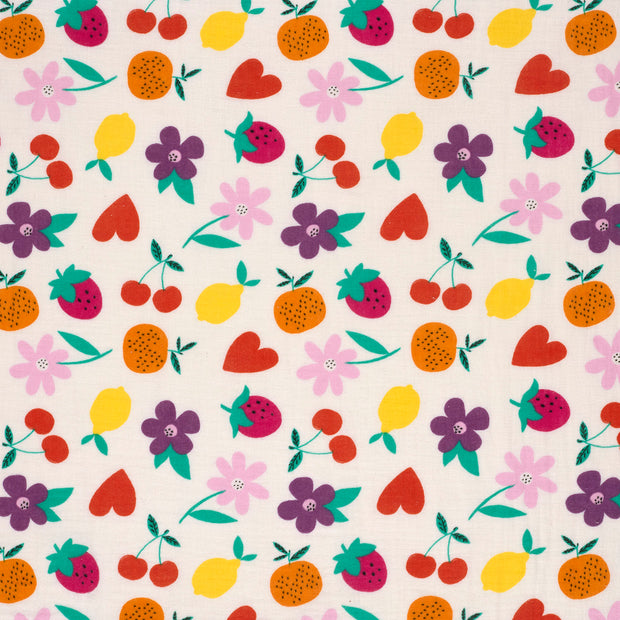 Double gaze tissu Blanc cassé mat 