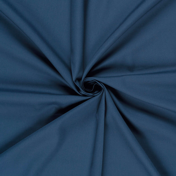 Cotton Poplin GOTS organic fabric Steel Blue 