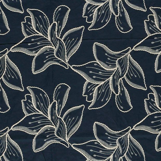 Voile tissu Bleu Marine mat 