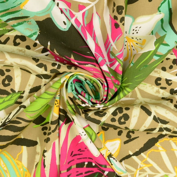 Viscose Poplin fabrik Mehrfarbig 