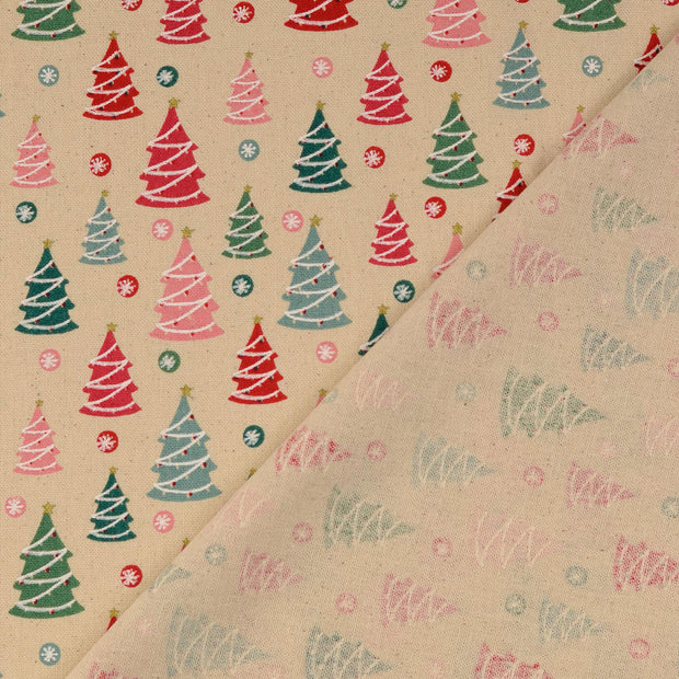 Canvas fabrik Wollweiß bedruckt 