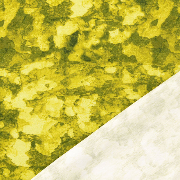 Jersey fabric Olive Green digital printed 