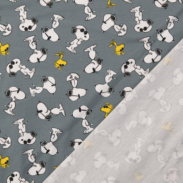 Jersey de Coton tissu gris 