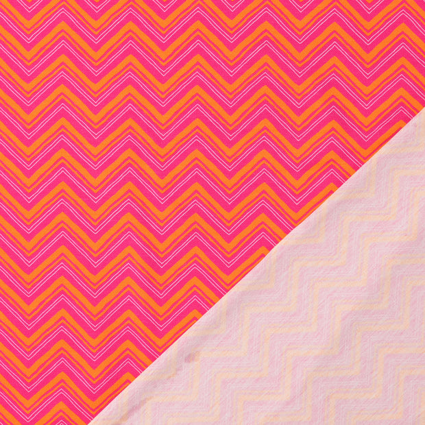 Cotton Jersey fabric Orange digital printed 