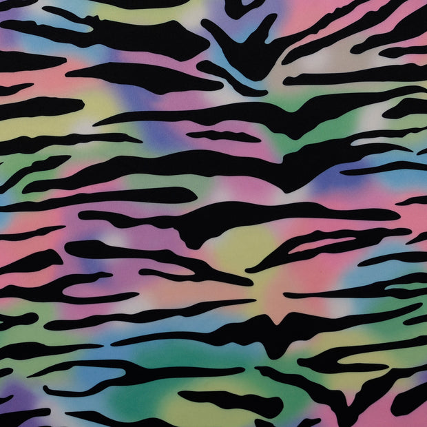 Jersey de Polyester tissu animaux multicolore