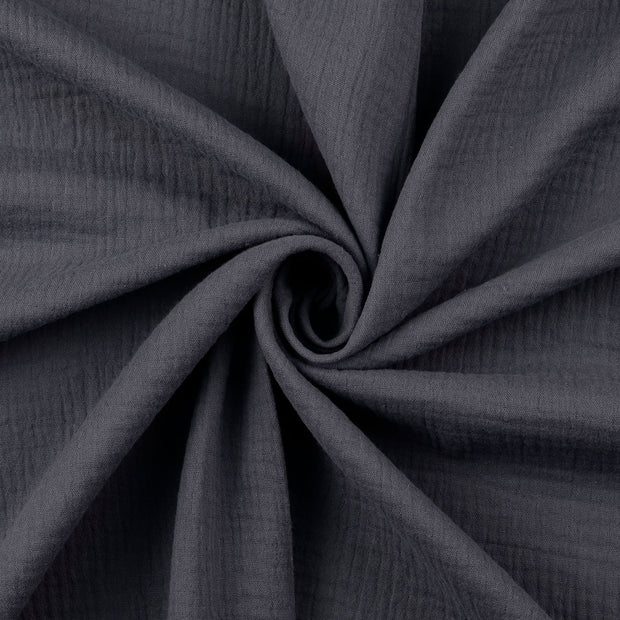 double gaze tissu Gris foncé 