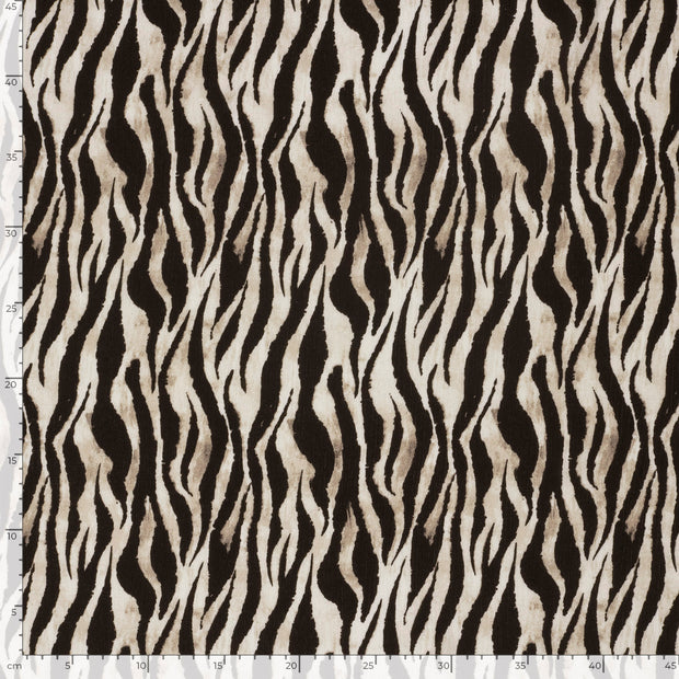 Borken Crepe fabric Abstract Black