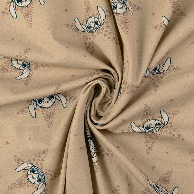Jersey de Coton tissu marron 