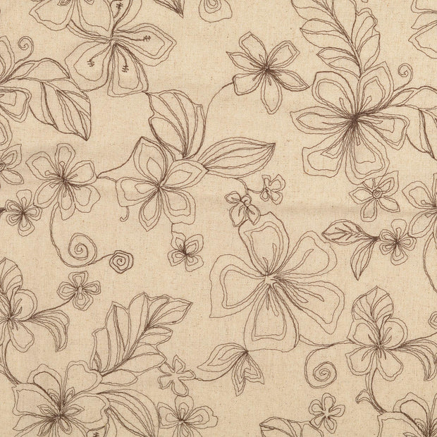 lin tissé tissu fleur ércu