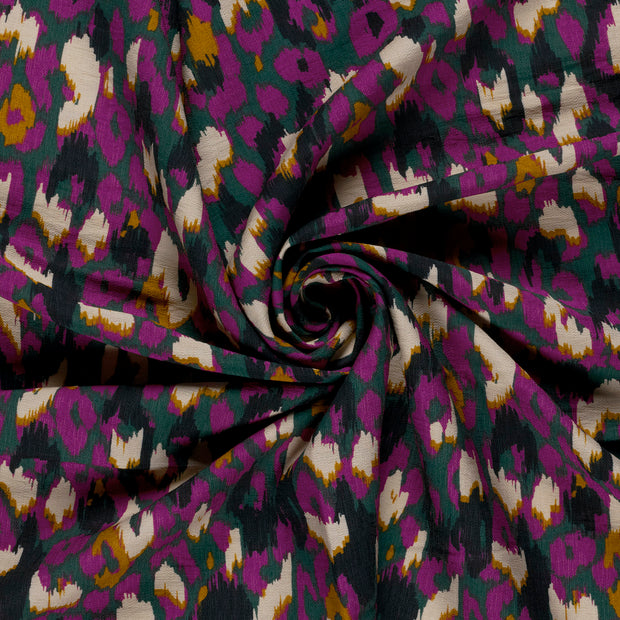 Viscose Nylon Ottoman fabrik Violett bedruckt 