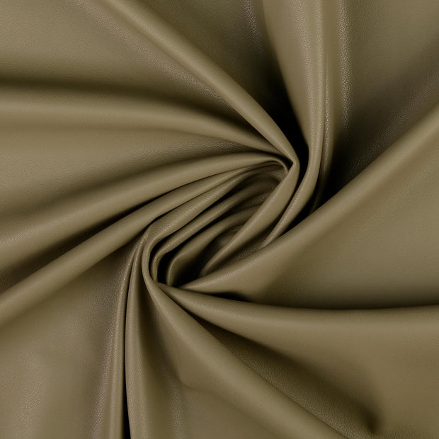 Leather fabric Olive Green 
