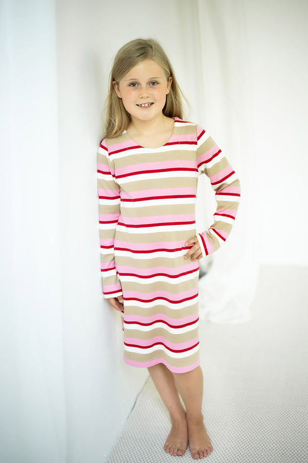 Punta di Roma fabric Stripes Pink