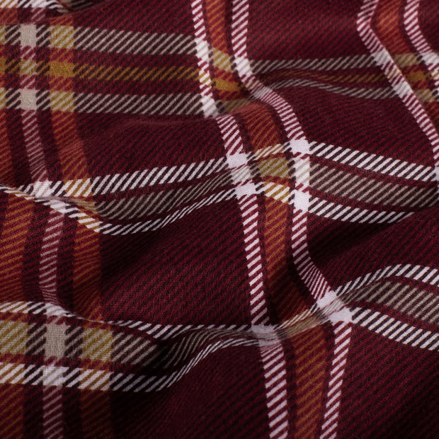 Flanell fabrik Karo's Rot