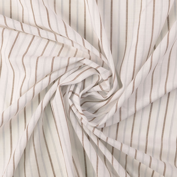 Popeline de Coton tissu marron 