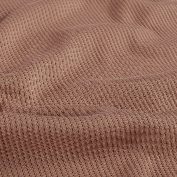 Rib Jersey tissu Unicolore Camel