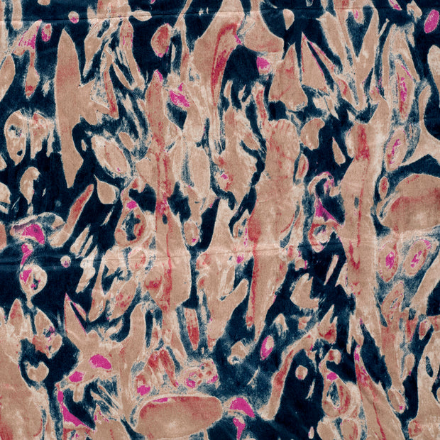 Satin Velvet fabrik Marine 