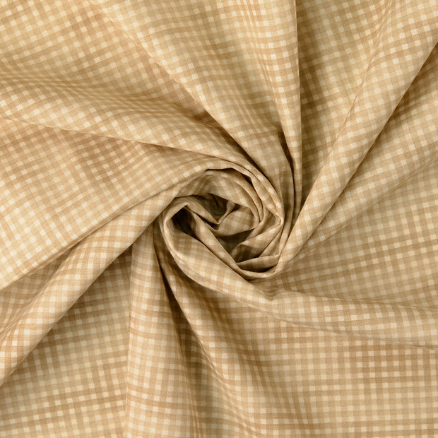 Popeline de Coton tissu Beige 