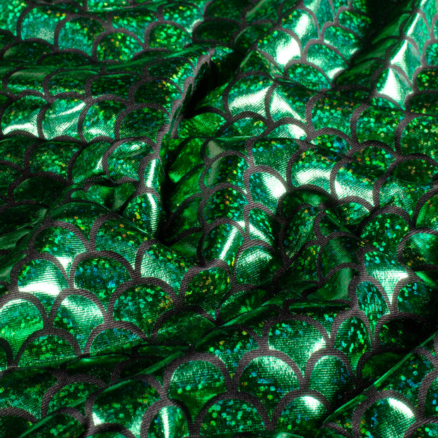 Lamé fabric Green bicolour 