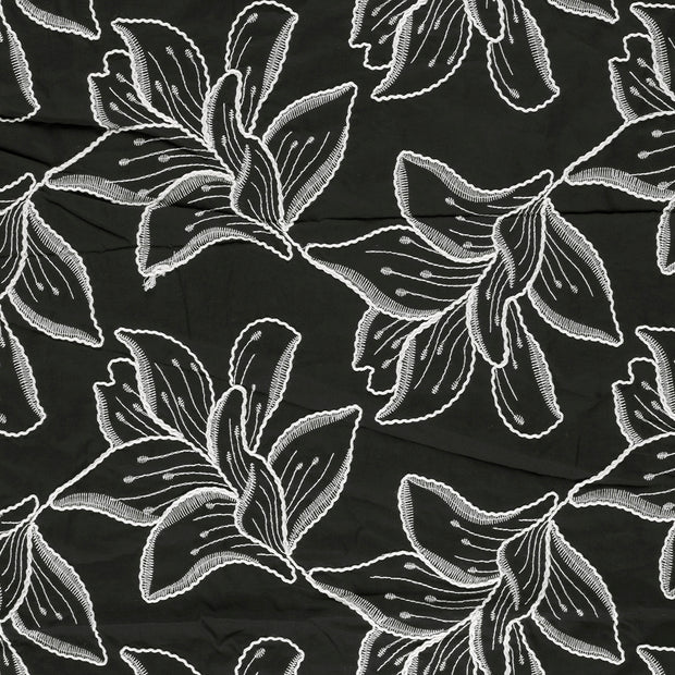 Voile fabric Black matte 
