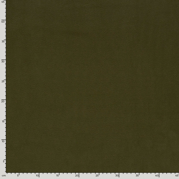Polaire tissu Unicolore Vert Olive