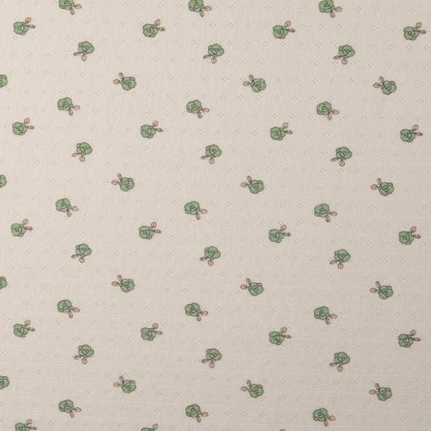  tissu fleurs Vert