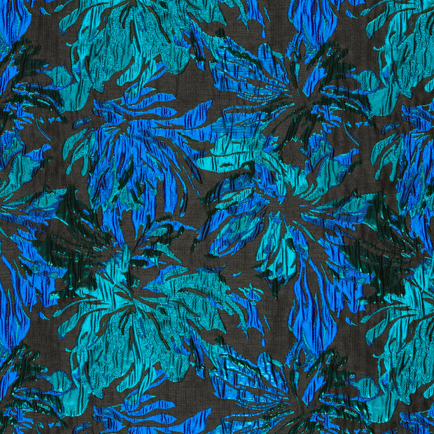 Jacquard tissu Bleu Canard texturé 