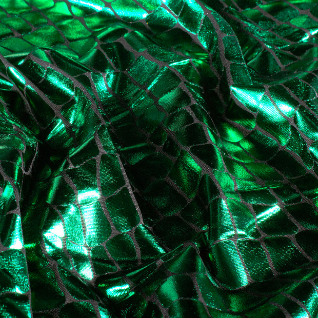 Lamé fabric Green bicolour 