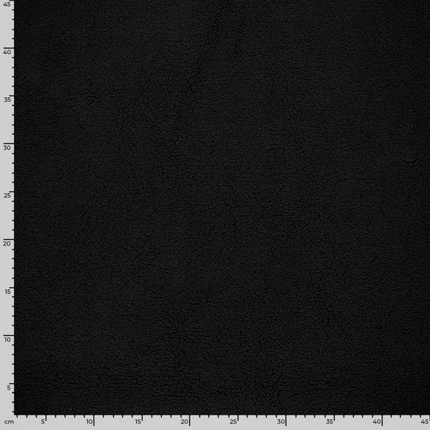 Fleece fabric Unicolour Black