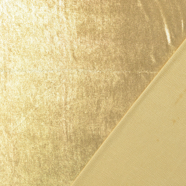 Polyester Jersey fabric gold Lurex 