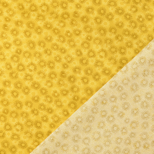 Popeline de Coton tissu Jaune 