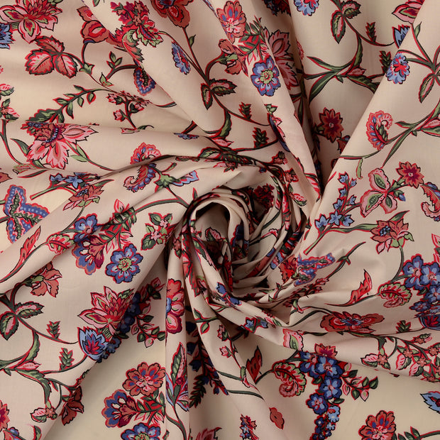 Cotton Poplin fabric Bordeaux 