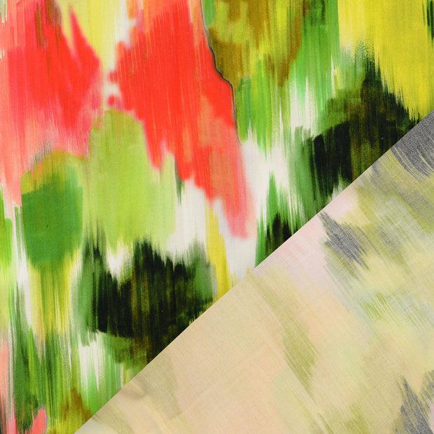 Popeline de Viscose tissu Pomme verte 