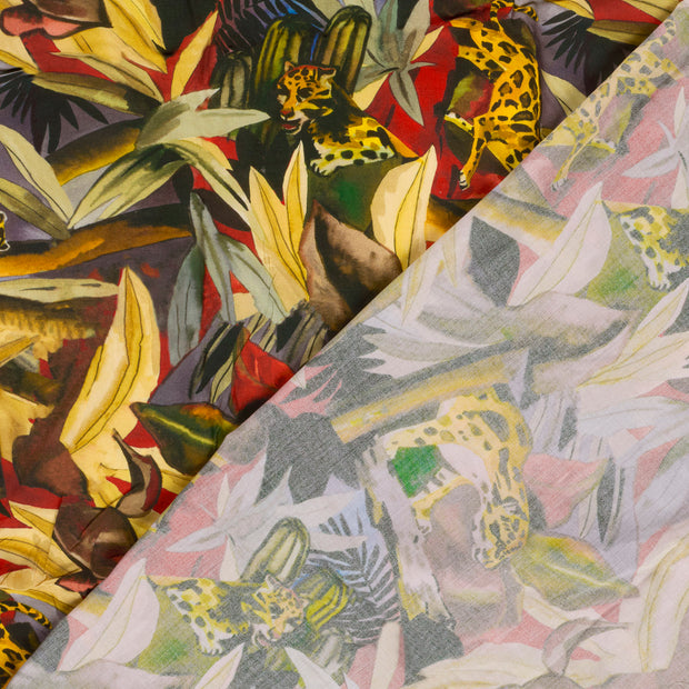 Viscose Poplin fabric Abstract printed 