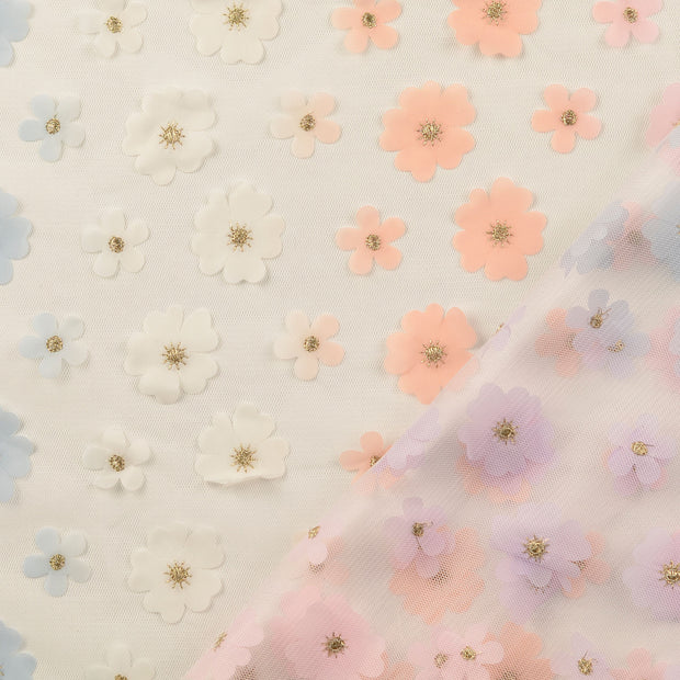 maille tissu multicolore avec application 