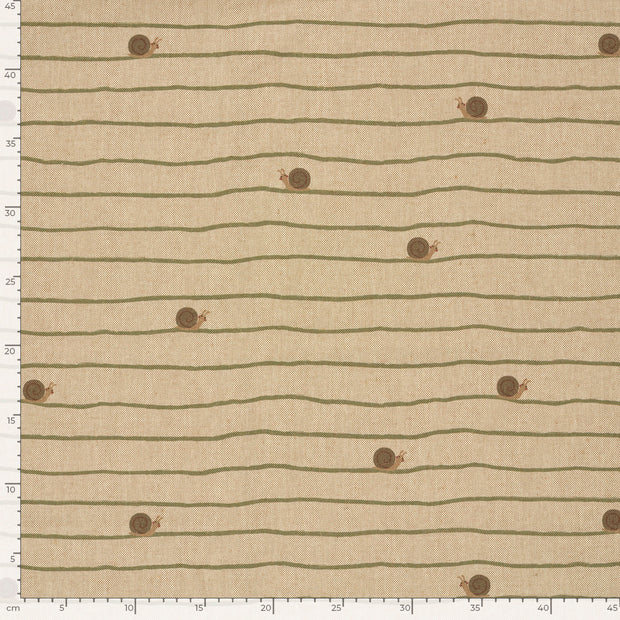 Aspect Lin tissu escargots Beige
