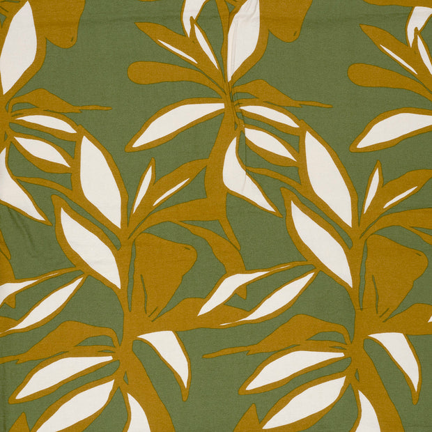 Viscose Nylon Crepe fabric Khaki Green 
