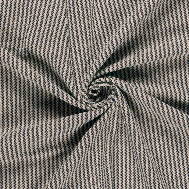 Jacquard fabric Indigo brushed 