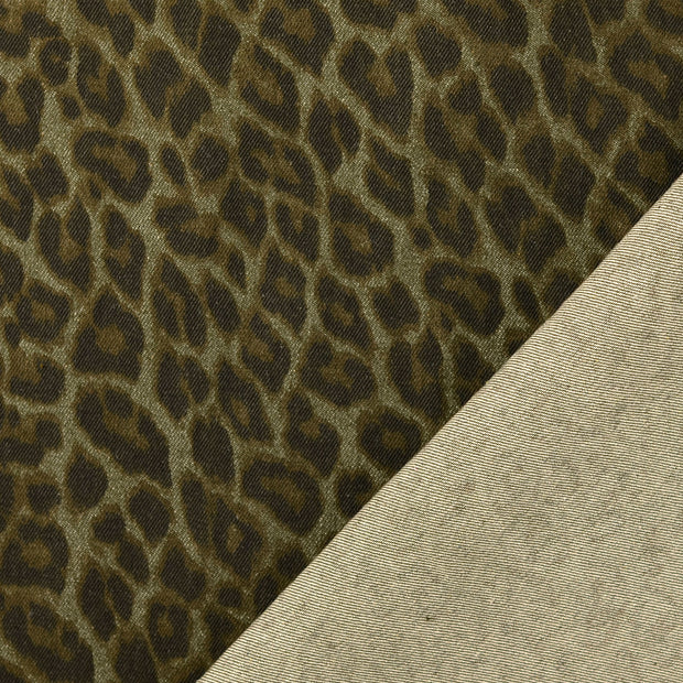 Denim fabric Olive Green 