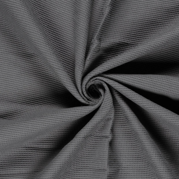 Waffle piqué fabric Grey 