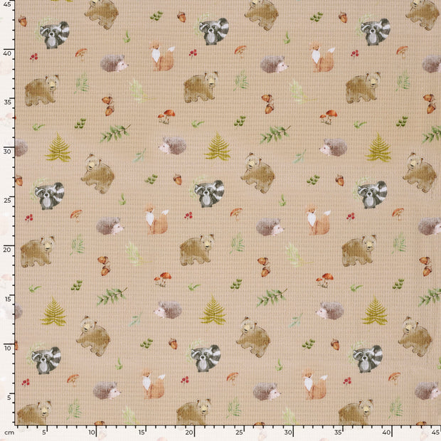 Waffelpiqué fabrik Beige