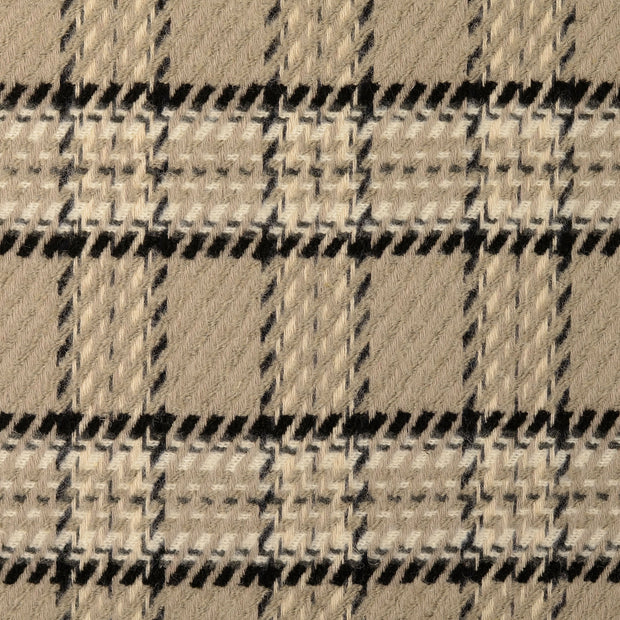 Mantel Wool Touch fabric Checks Grey