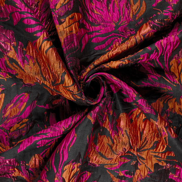 Jacquard fabric Fuchsia Lurex 